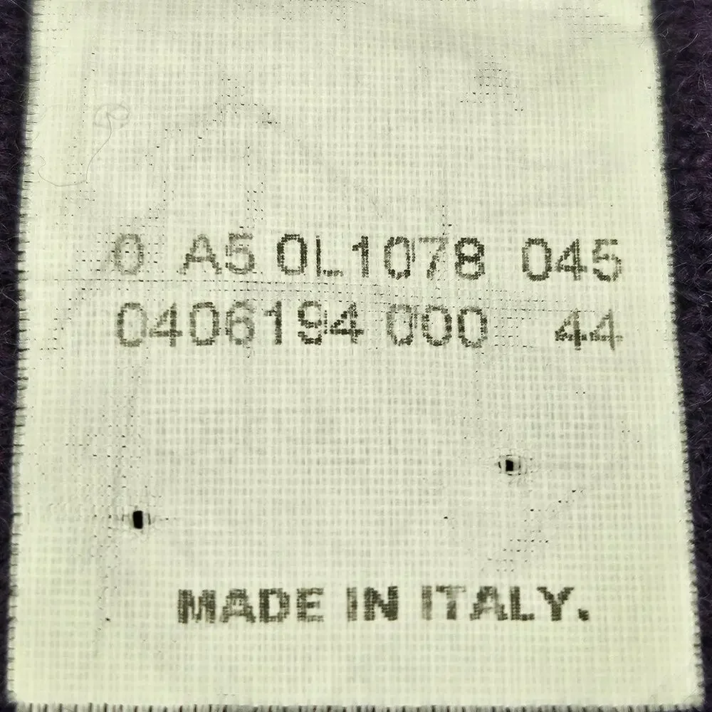 LES COPAINS VINTAGE CASHMERE PURPLE KEYHOLE SCARF – MADE IN ITALY – 36